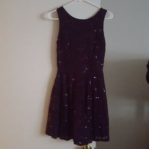 Purple sequin dress